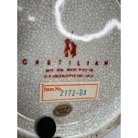 Vintage Chinoiserie Ceramic Obelisk Set 3 Brass Elephant Finials Famille Rose - Picture 11 of 16